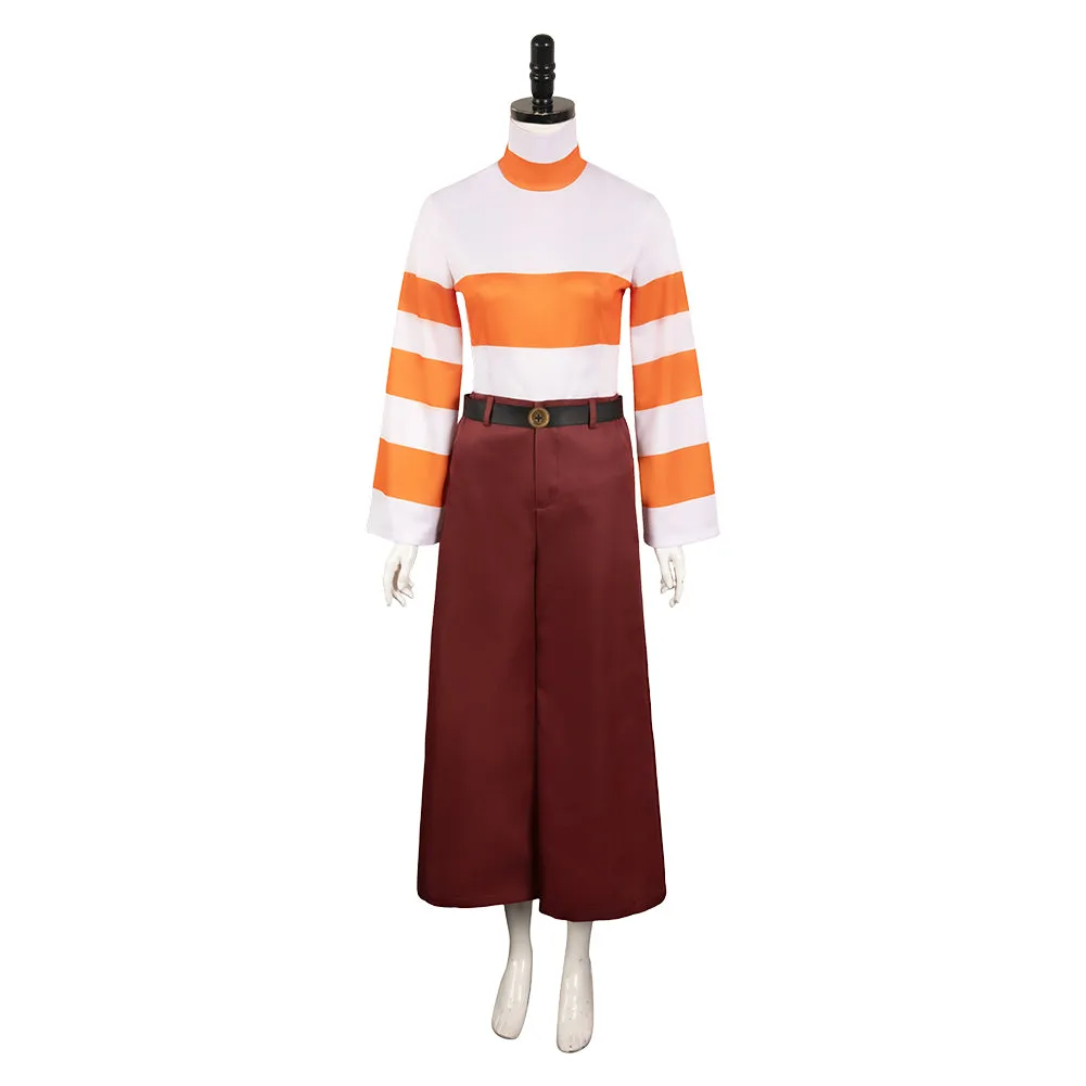 Inside Out 2 2024 Anxiety Orange Striped Suit Movie Character Cosplay Costume Outfits Halloween Carnival Suit