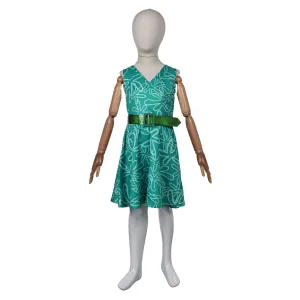 Inside Out 2 Disgust Green Dress Childrenswear Kids Children Cosplay Costume Outfits Halloween Carnival Suit