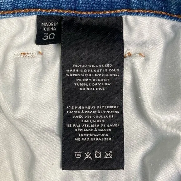 J Brand Selena Mid Rise Crop Bootcut Jeans Raw Hem Size 30​