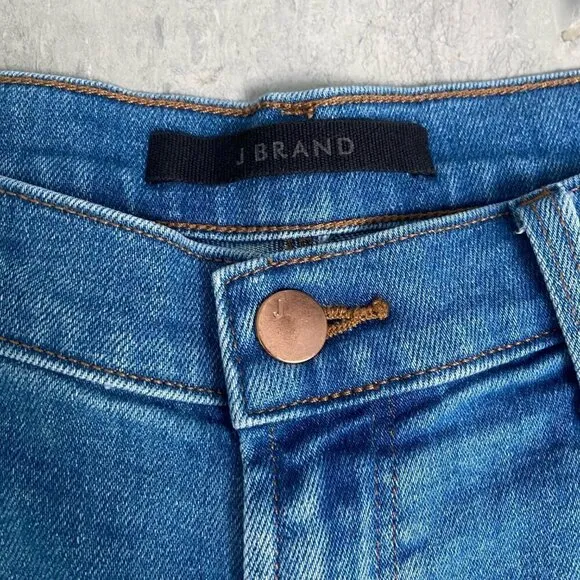 J Brand Selena Mid Rise Crop Bootcut Jeans Raw Hem Size 30​