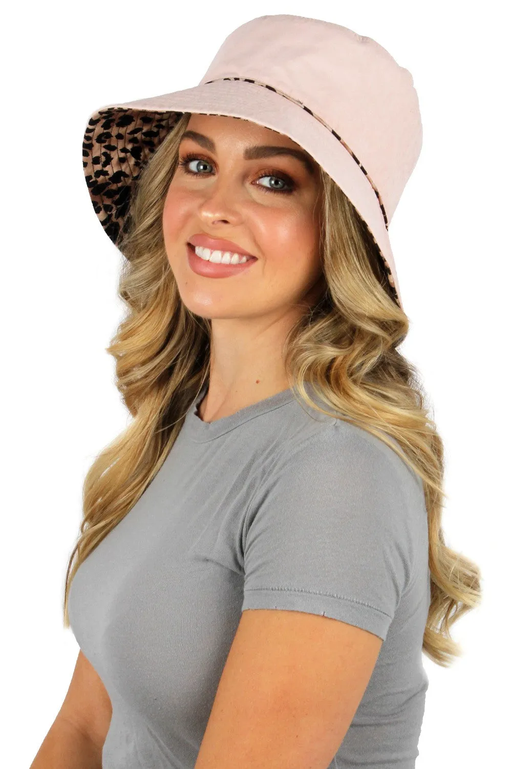 JCBU4023 - Reversible Leopard Animal Print Bucket Hat