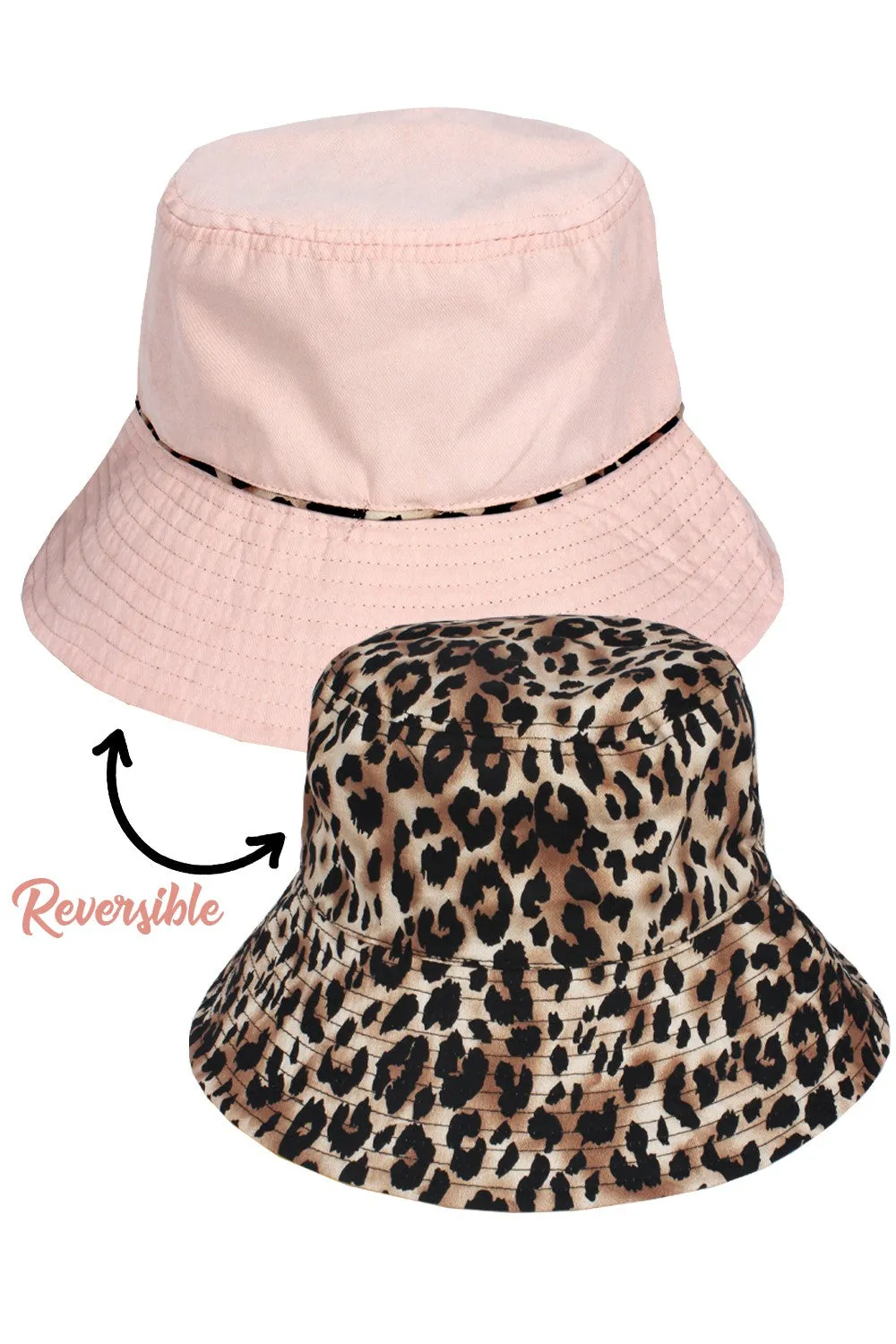 JCBU4023 - Reversible Leopard Animal Print Bucket Hat