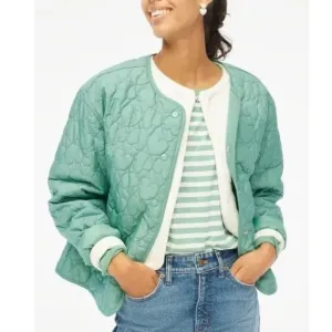 J.Crew Factory Quilted Heart Jacket Lightweight