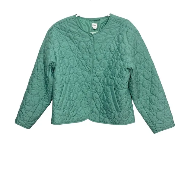 J.Crew Factory Quilted Heart Jacket Lightweight