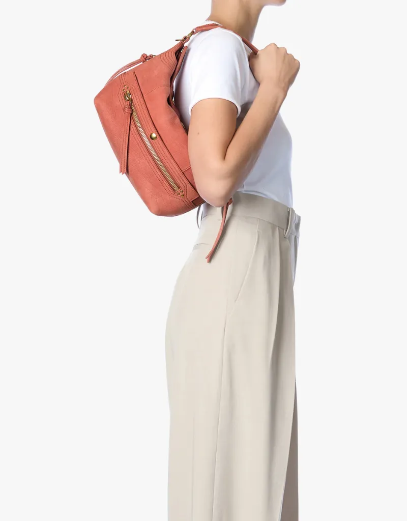 Jerome Dreyfuss Lucky Hobo in Imprime Croco Terracotta
