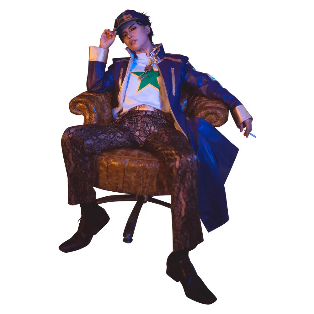 JoJo‘s Bizarre Adventure Stone Ocean Kujo Jotaro Outfits Cosplay Costume Halloween Carnival Suit