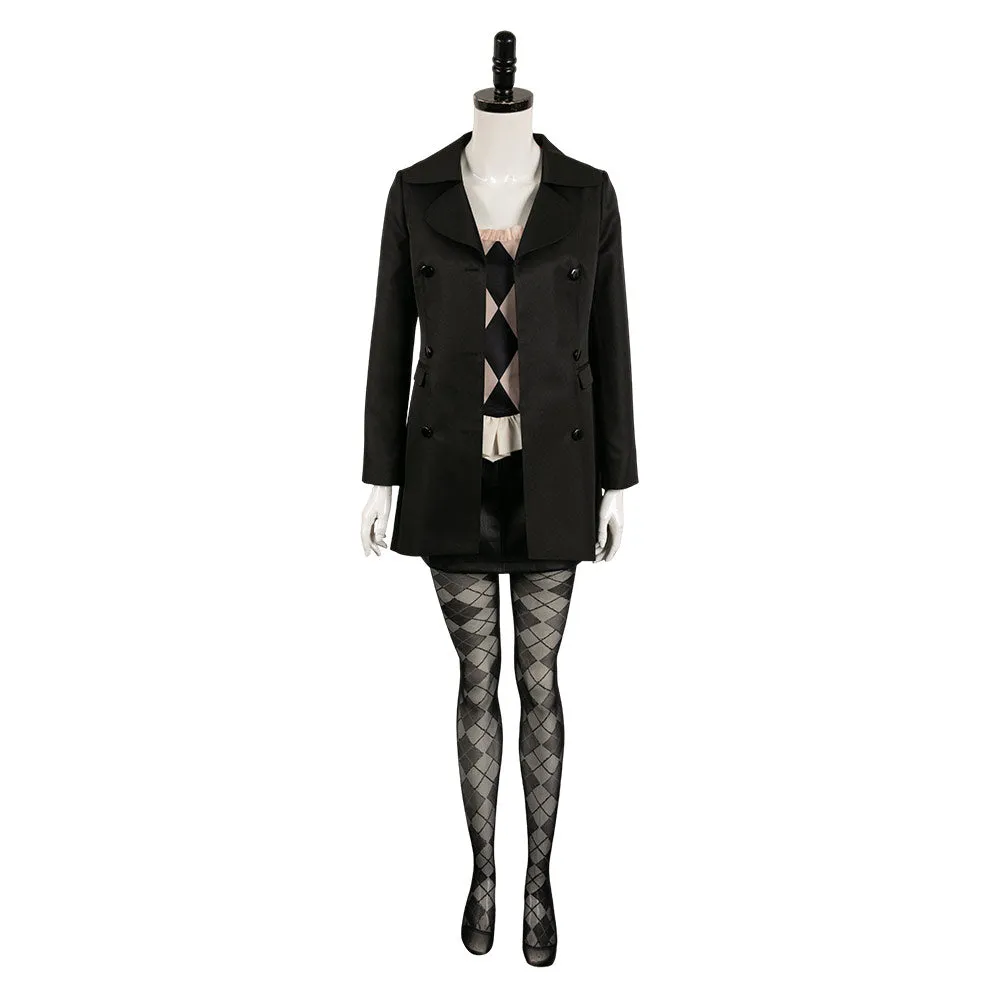 Joker 2 Harley Quinn Black Suit Cosplay Costume Outfits Halloween Carnival Suit