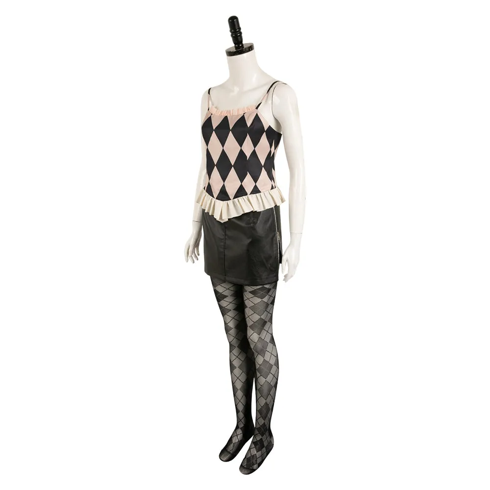 Joker 2 Harley Quinn Black Suit Cosplay Costume Outfits Halloween Carnival Suit