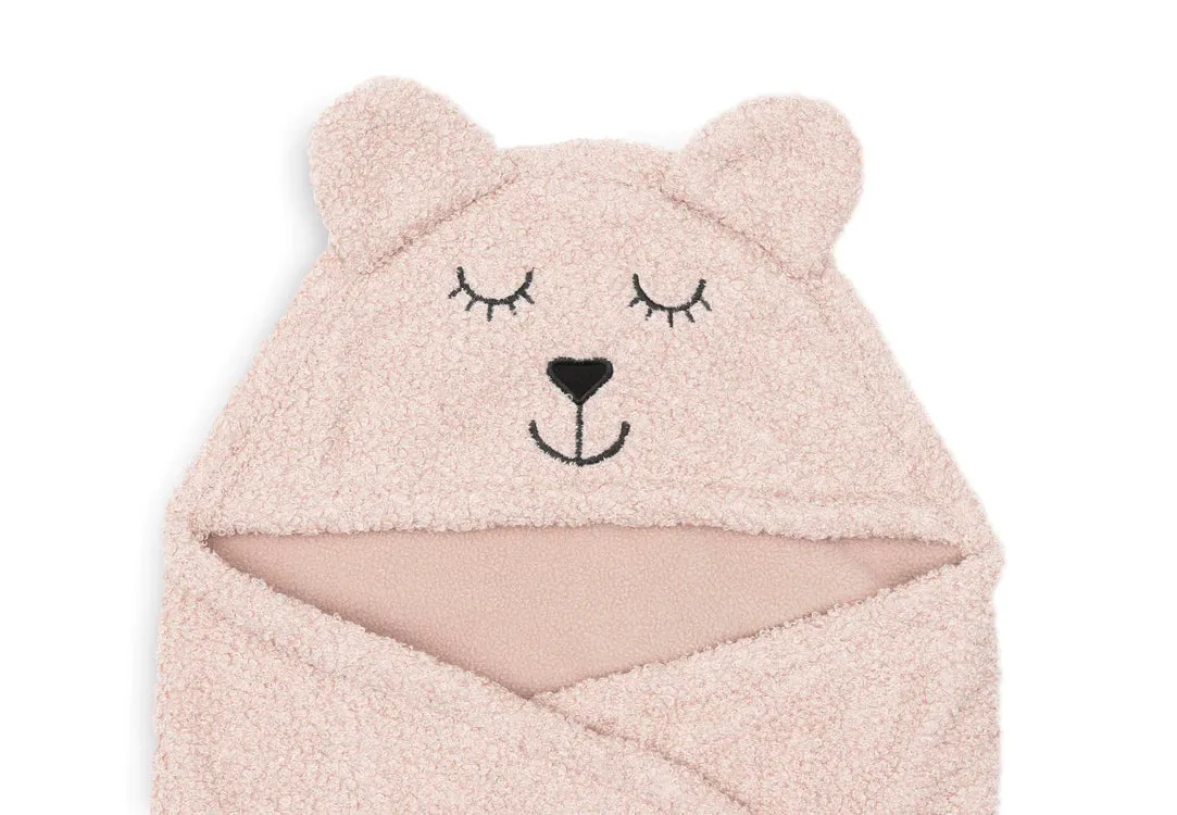 Jollein Wrap Blanket Bear Boucle - Wild Rose