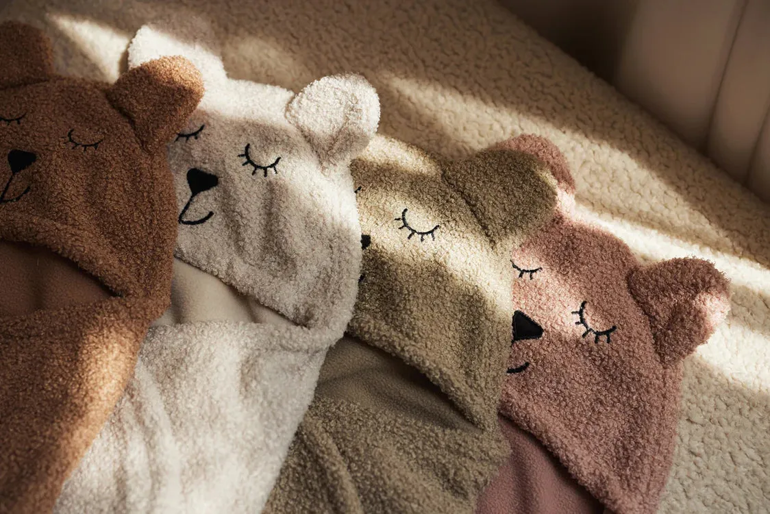 Jollein Wrap Blanket Bear Boucle - Wild Rose