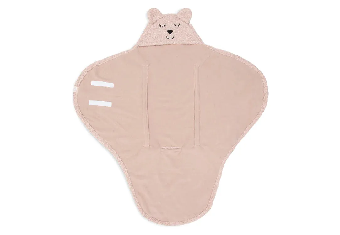 Jollein Wrap Blanket Bear Boucle - Wild Rose