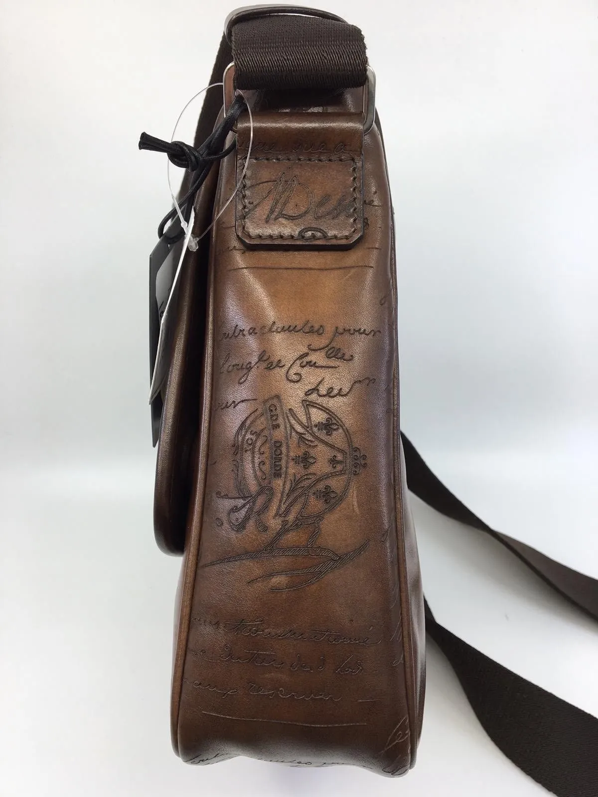 Jour J Engraved Calf Leather Messenger Bag