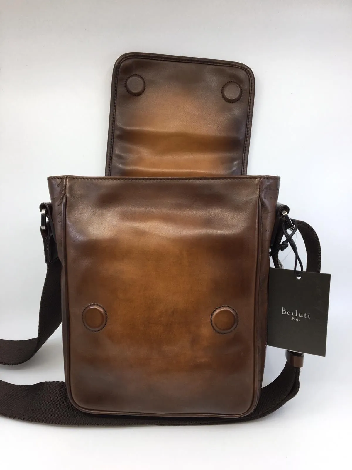 Jour J Engraved Calf Leather Messenger Bag
