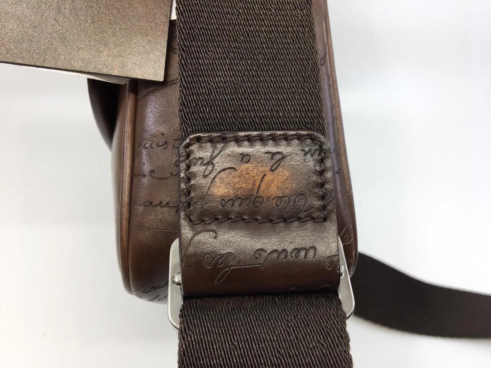 Jour J Engraved Calf Leather Messenger Bag