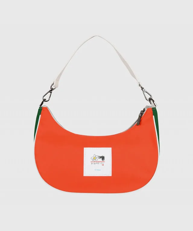 KANDINI Color Block Hobo Bag -  Orange