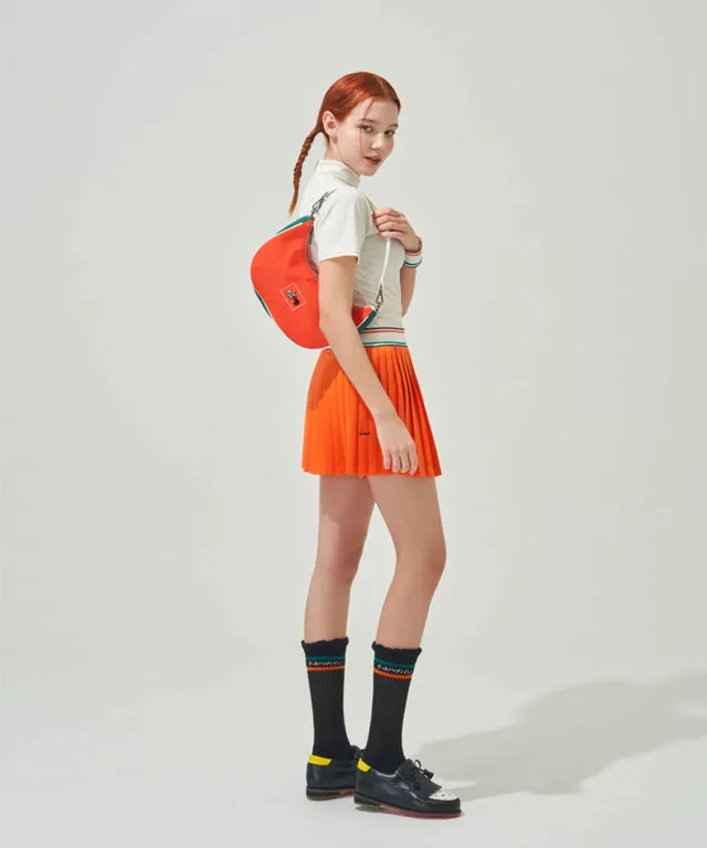 KANDINI Color Block Hobo Bag -  Orange