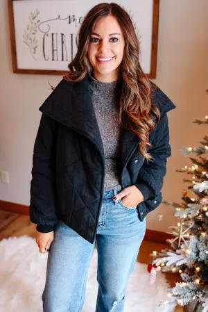 Kate Quilted Jacket - Washed Black