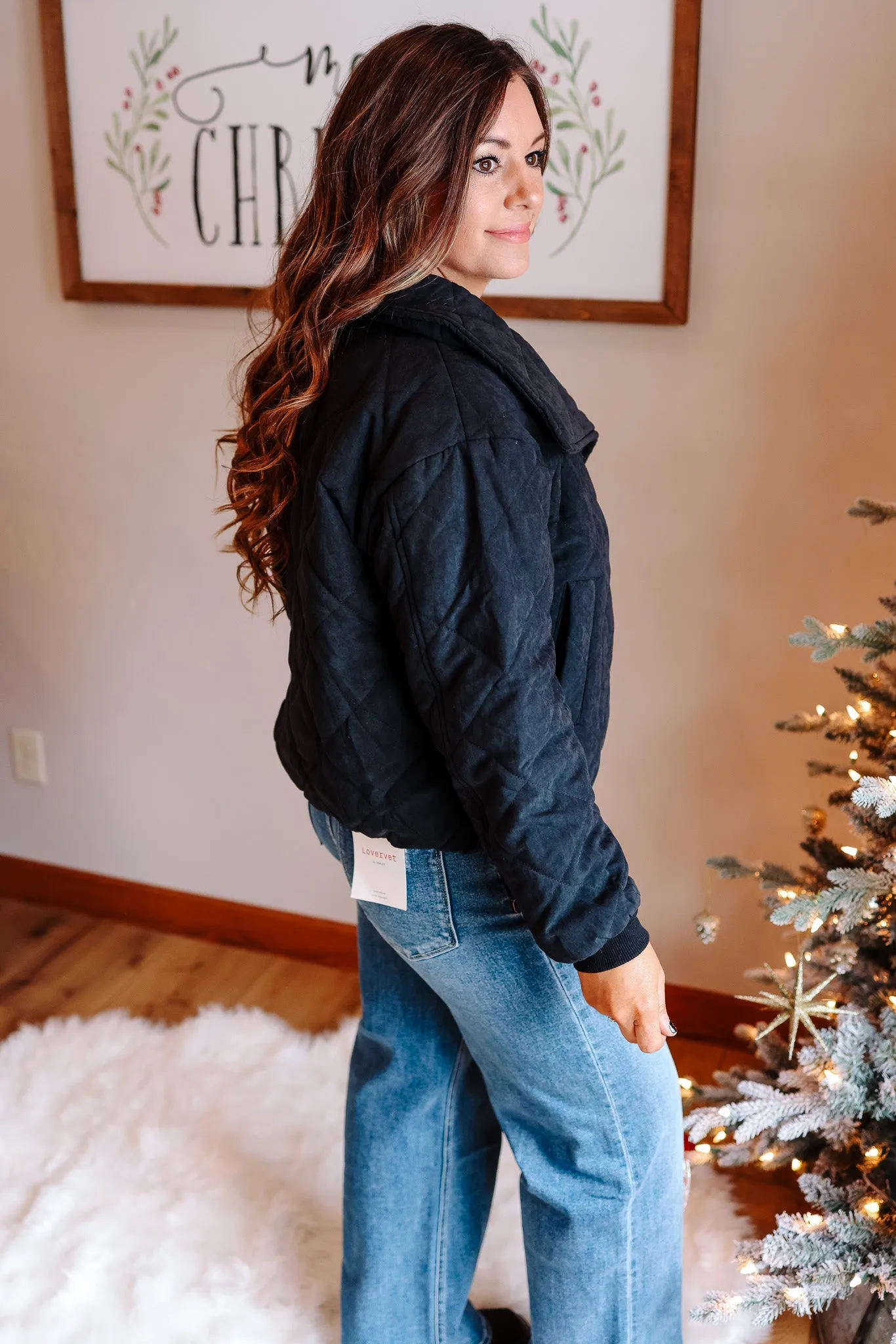 Kate Quilted Jacket - Washed Black