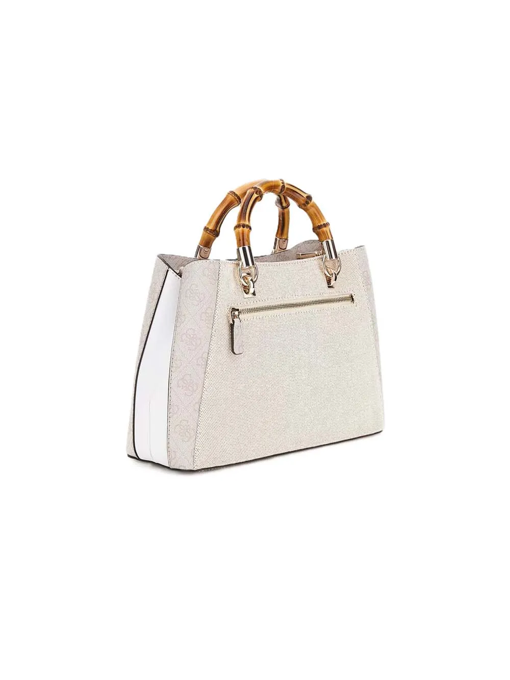 Kerima Bamboo Girlfriend Satchel - Natural Dove Logo