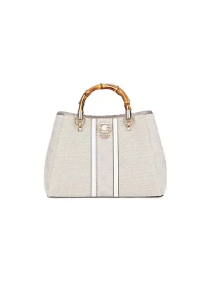 Kerima Bamboo Girlfriend Satchel - Natural Dove Logo