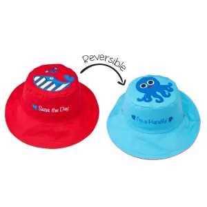 Kids Sun Hat Whale Octopus