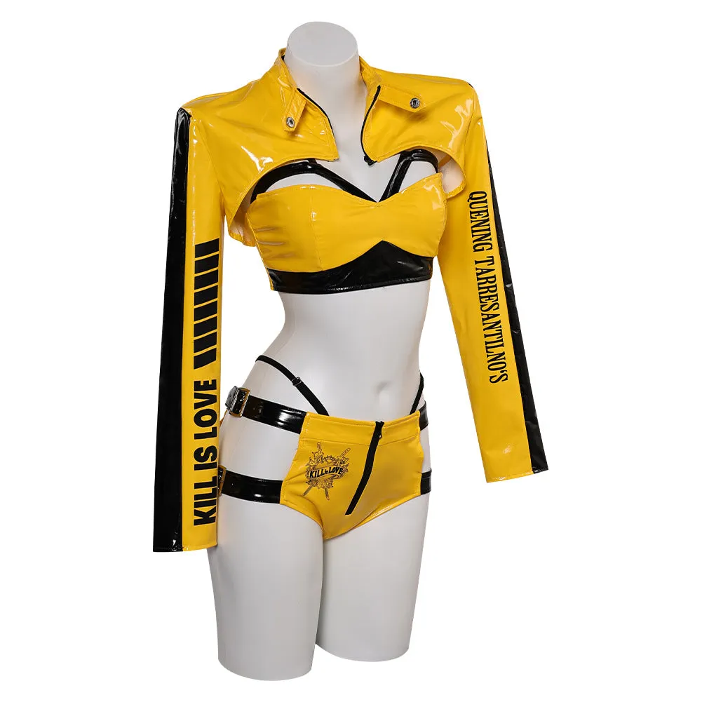 Kill Bill Beatrix "the Bride" Kiddo Sexy Yellow Leather Lingerie Women Cosplay Costume Outfits