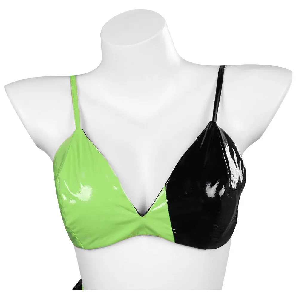 Kim Possible Shego Lingerie For Women Cosplay Costume Halloween Carnival Suit