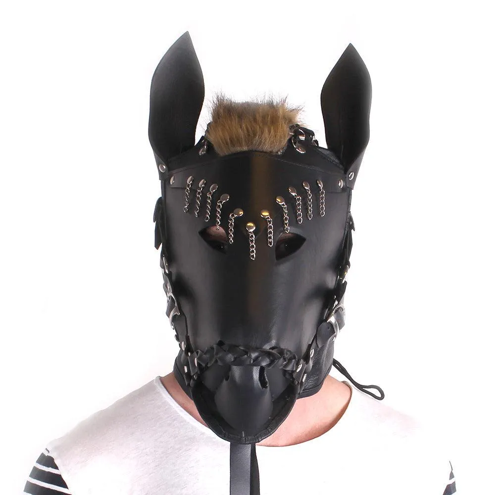 Kiotos Leather - Paardenmasker - Leer - Zwart
