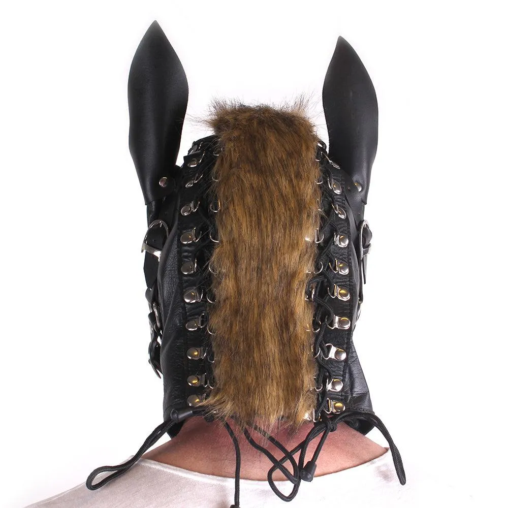 Kiotos Leather - Paardenmasker - Leer - Zwart
