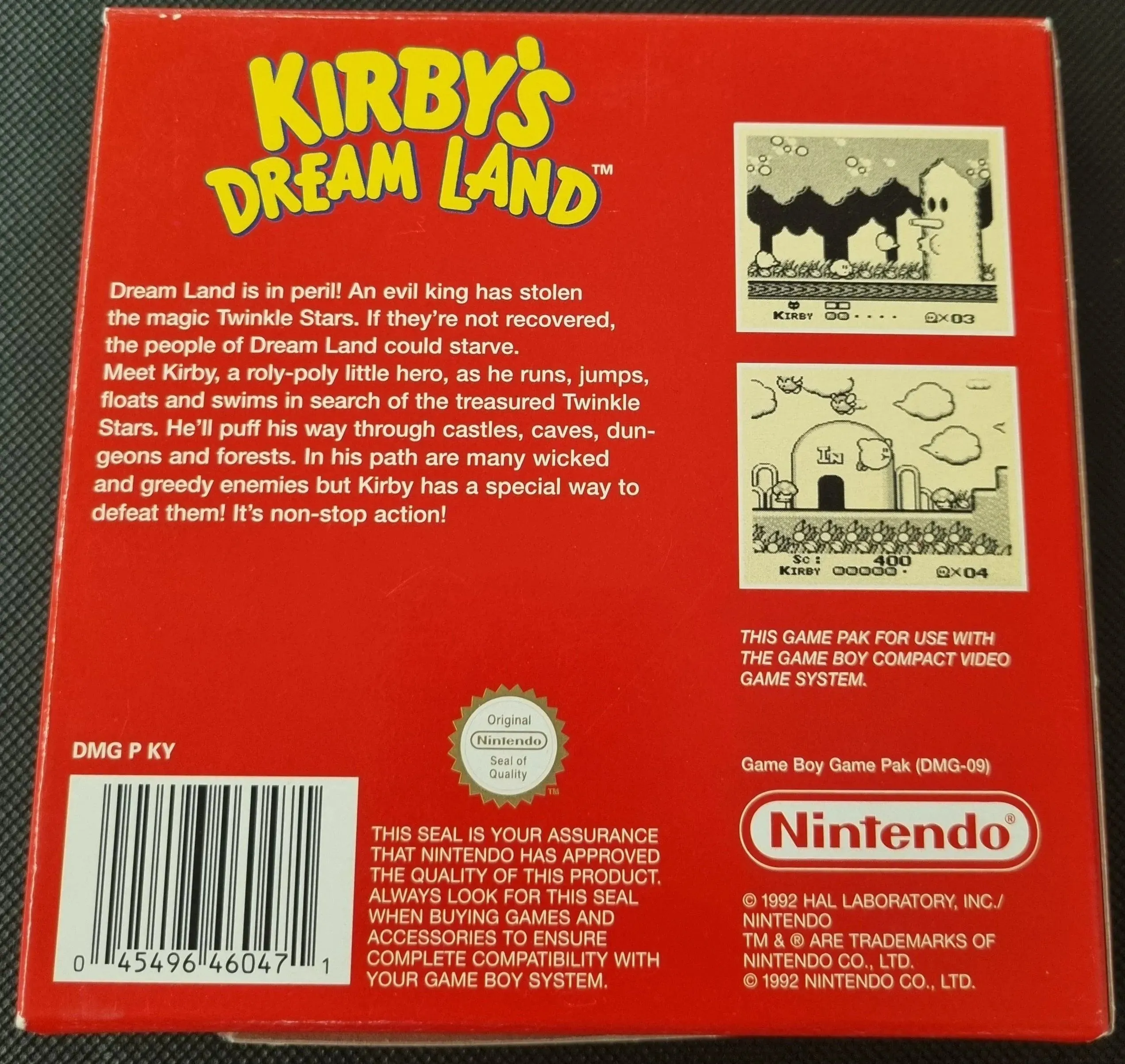 Kirby's Dream Land i æske (Nintendo Classics) (Revne i bunden)