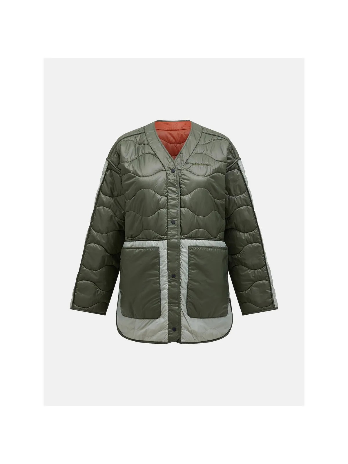 Kurtka Peak Performance W Quilted Oversized Liner zielony
