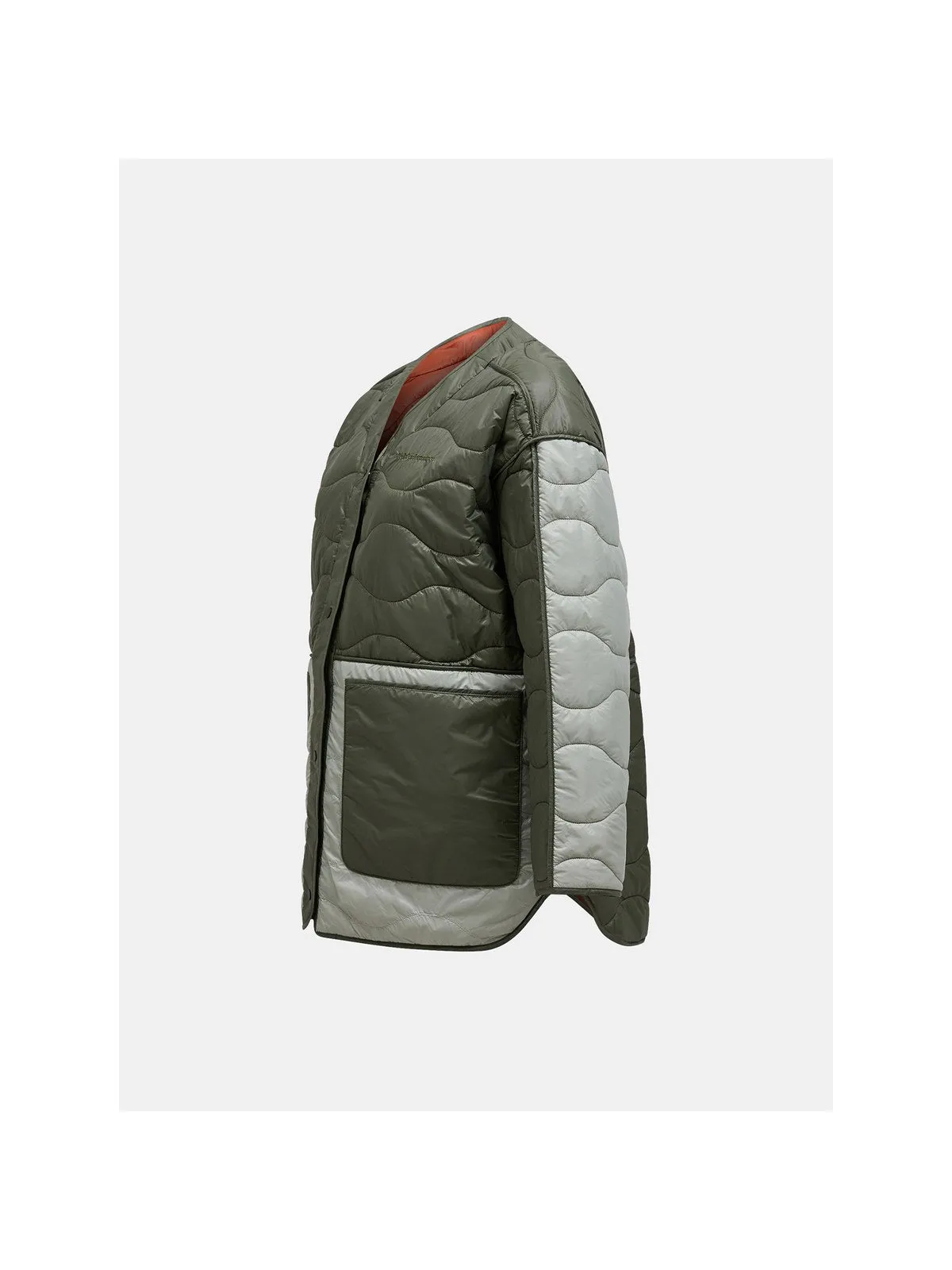 Kurtka Peak Performance W Quilted Oversized Liner zielony