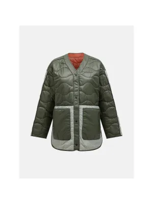 Kurtka Peak Performance W Quilted Oversized Liner zielony
