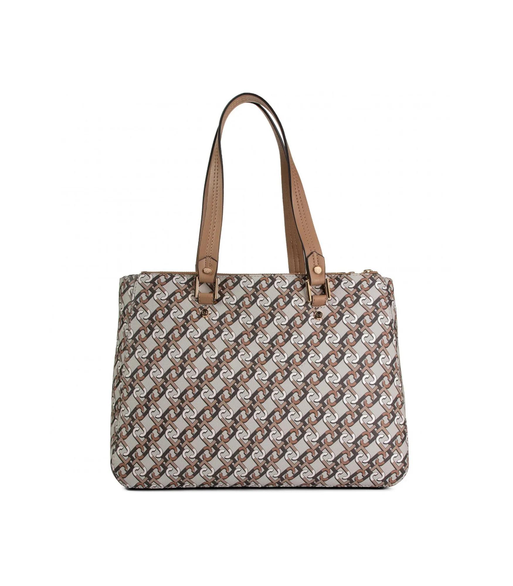 L Double Zip Satchel - Nuez