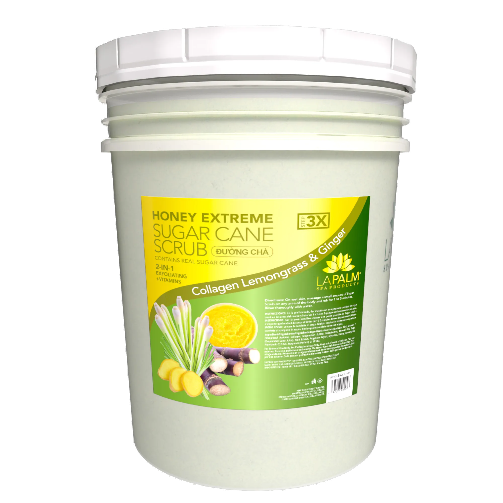 LAPALM Sugar Scrub Extreme Bucket - Lemongrass & Ginger