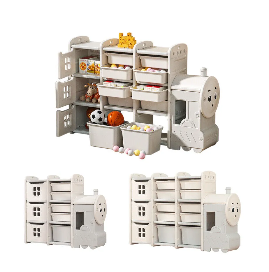 Large Montessori Train-shaped Locomotive Toy Storage | Toy Box | 2 Sizes | 3 Years 