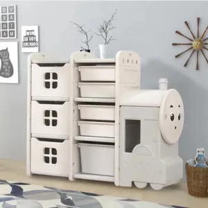Large Montessori Train-shaped Locomotive Toy Storage | Toy Box | 2 Sizes | 3 Years 