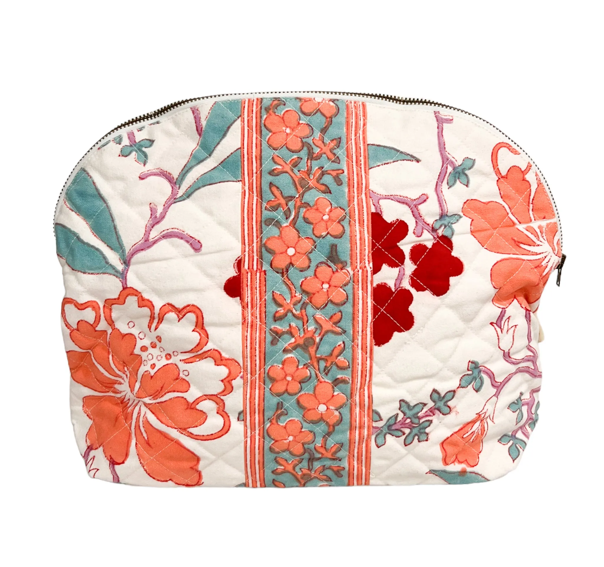 Large Quilted Clamshell Pouch