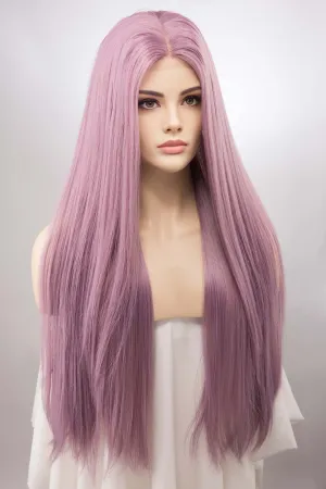 Lavender Straight Lace Front Synthetic Wig Kylin
