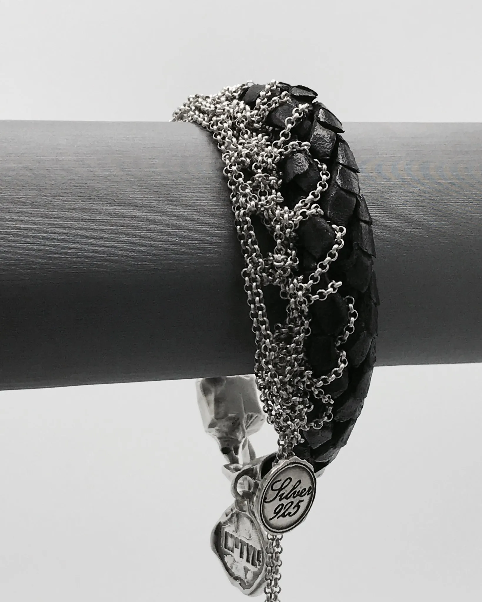 Leather & Silver Bracelet