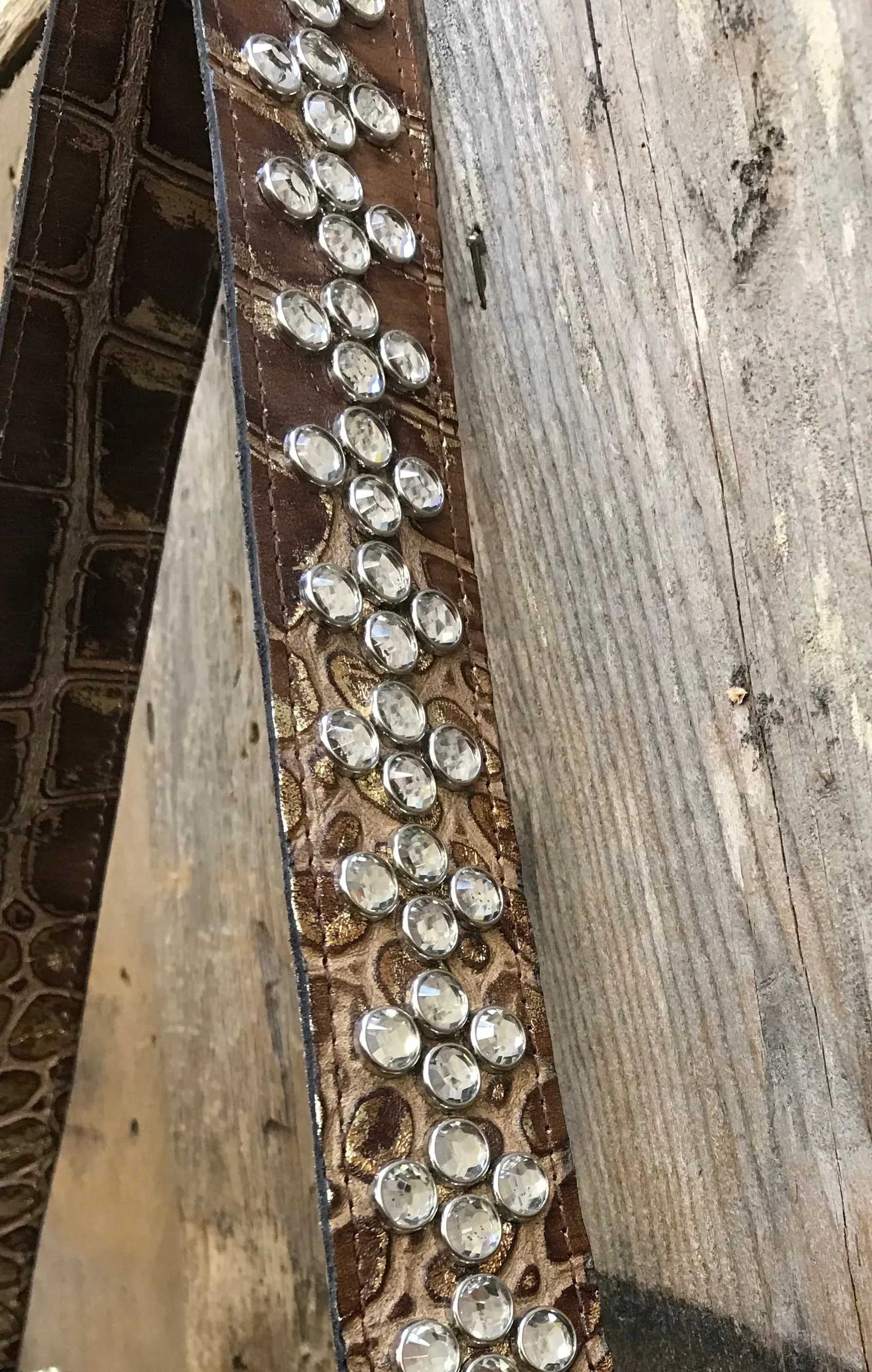 Leopard and Croc Bucket With Crystals