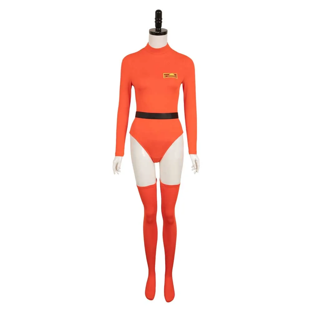 Lethal Company Orange Female Protective Suit Tights Cosplay Cosplay Costume Outfits Halloween Carnival Suit