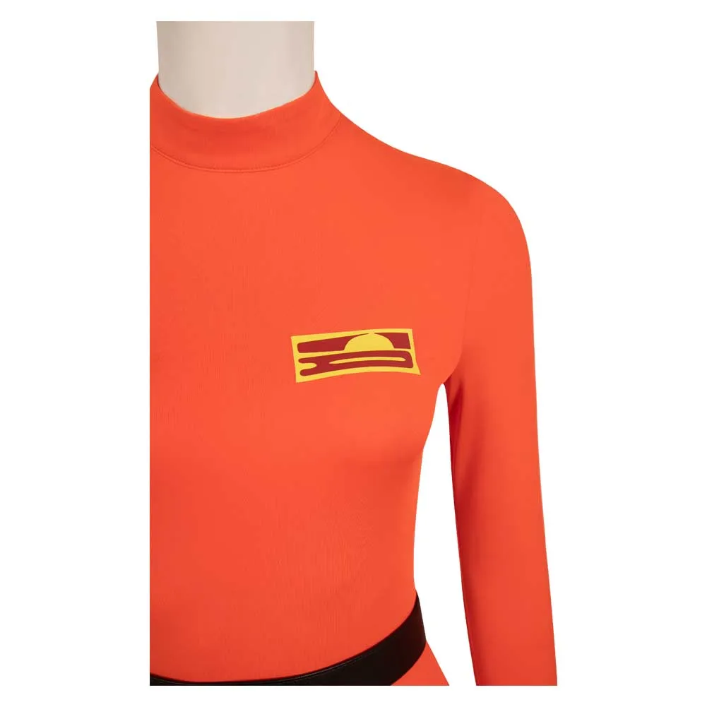 Lethal Company Orange Female Protective Suit Tights Cosplay Cosplay Costume Outfits Halloween Carnival Suit