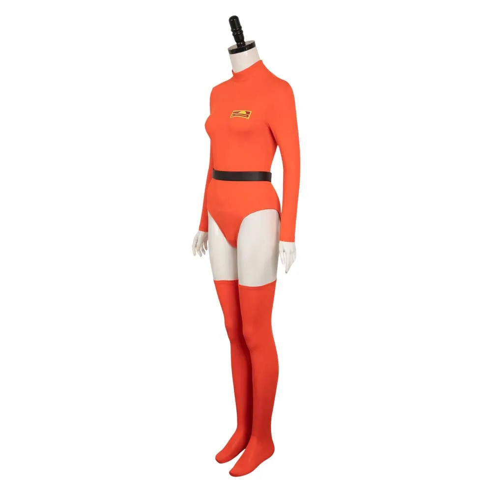 Lethal Company Orange Female Protective Suit Tights Cosplay Cosplay Costume Outfits Halloween Carnival Suit