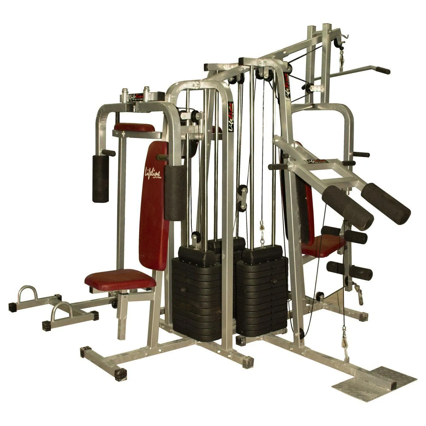 Lifeline Fitness Equipment 6 Station Home Gym with 3 Weight Lines || Available on EMI