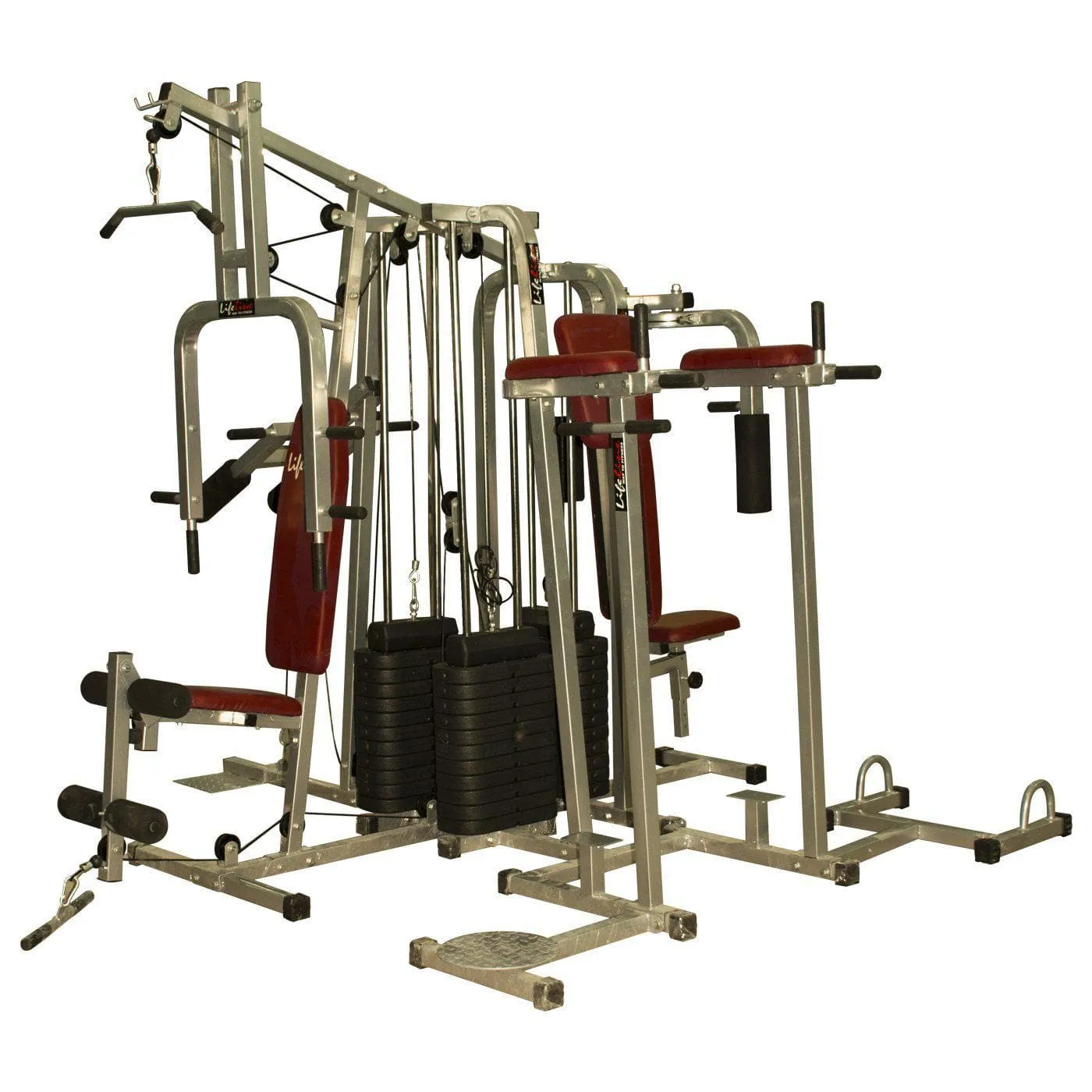 Lifeline Fitness Equipment 6 Station Home Gym with 3 Weight Lines || Available on EMI
