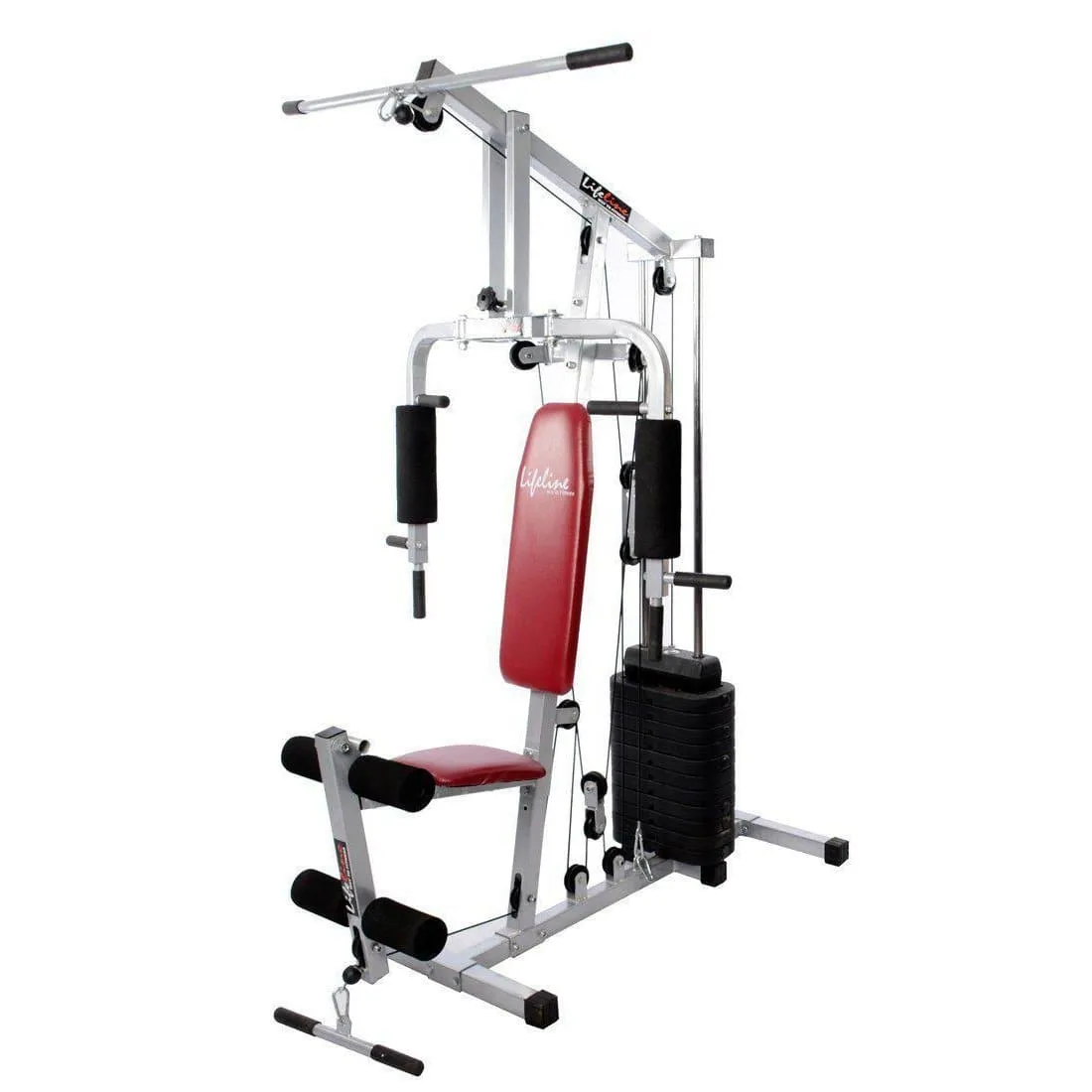 Lifeline Home Gym Machine 002 Bonus with Weider Gold Whey Protein 908 GMS (Milk Chocolate) || Available on EMI