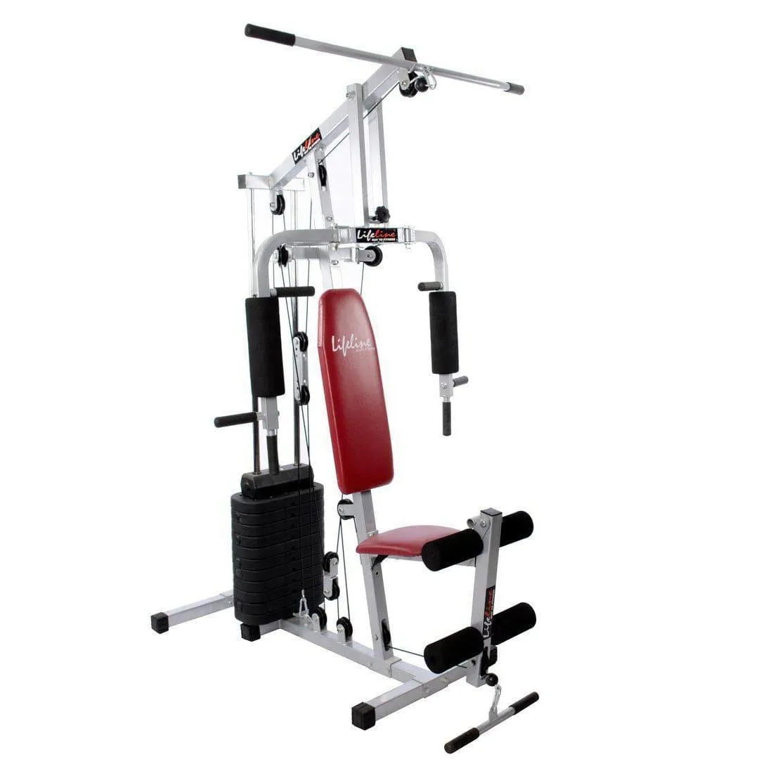 Lifeline Home Gym Machine 002 Bonus with Weider Gold Whey Protein 908 GMS (Milk Chocolate) || Available on EMI
