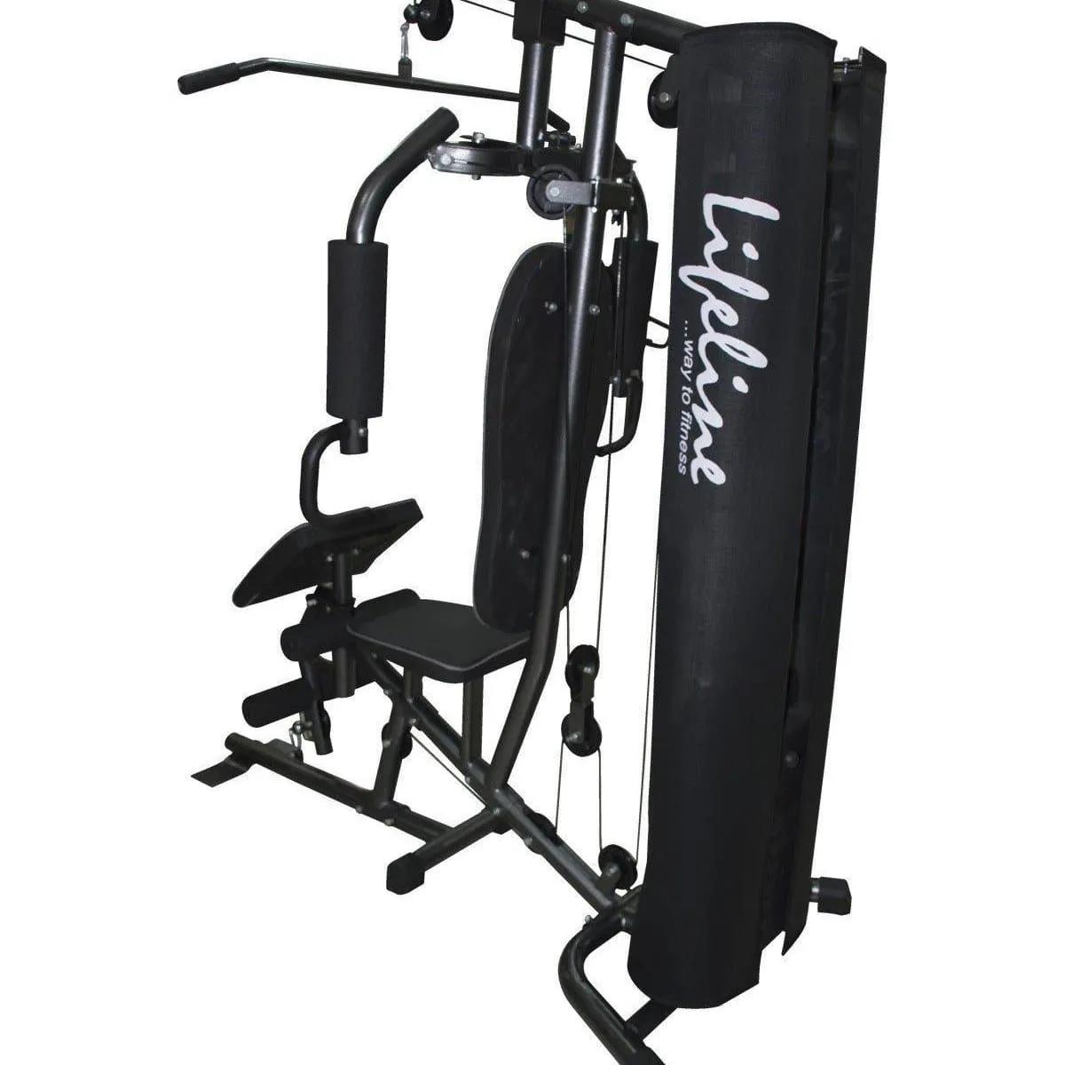 Lifeline Home Gym Machine Deluxe 005 For Workout At Home Bundles With Chest Expander, Shaker Bottle and Gym Curve Bench 5501A || Available on EMI