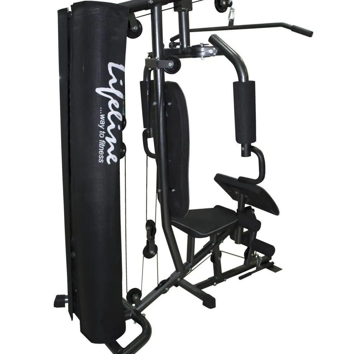 Lifeline Home Gym Machine Deluxe 005 For Workout At Home Bundles With Chest Expander, Shaker Bottle and Gym Curve Bench 5501A || Available on EMI